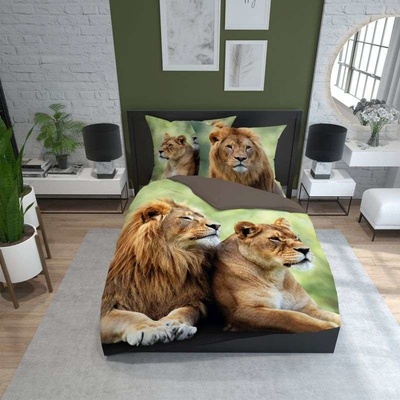 Detexpol obliečky Lev a Levice Bavlna 200x220 2x70x80