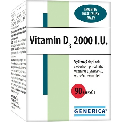 GENERICA Vitamin D3 2000 I.U. 90 kapsúl