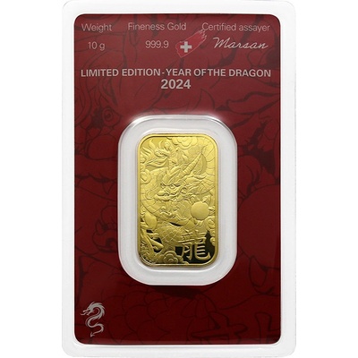 Argor-Heraeus Limited edition Rok draka zlatá tehlička 10 g