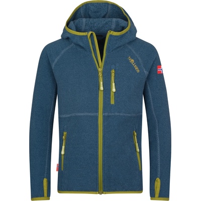 TROLLKIDS Детско поларено яке Trollkids Kids Sandefjord Jacket Fleece jacket - Madeira Blue / Pear Green - размер 128 (EU) (703-2399-1016)