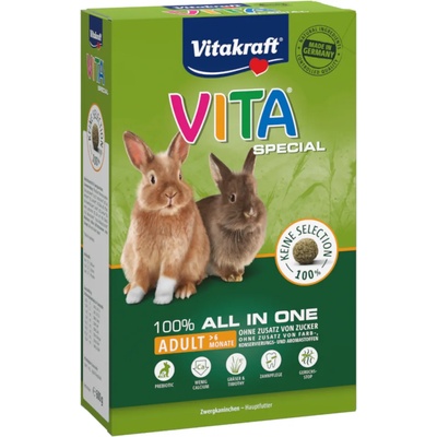 Vitakraft VITA Special Adult за мини зайчета - 3 x 600 г