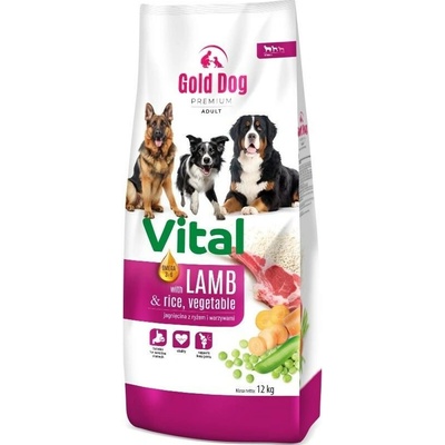 Gold Dog Vital premium jahňacia ryža zelenina 12 kg