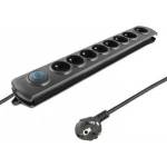 Qoltec ANTI-SURGE STRIP QOLTEC 1.8M 8-SOCKETS BLACK/Modern