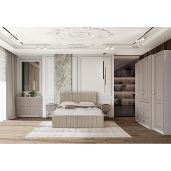 IRIM Тапицирано легло Boutique 160 / 200 кашмир / капучино мат