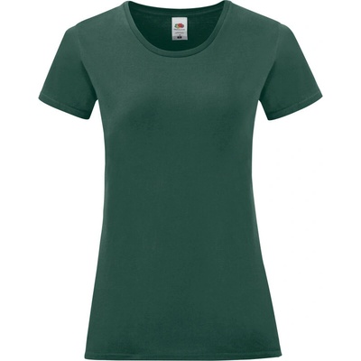 Fruit of the Loom Tričko Lady-Fit Iconic 150 T krátký rukáv dámské COT-16143207400 Zelená forest