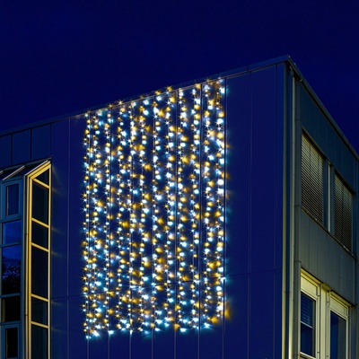 Goleto Vánoční LED závěs 3x6 m studená + teplá bílá 600 LED