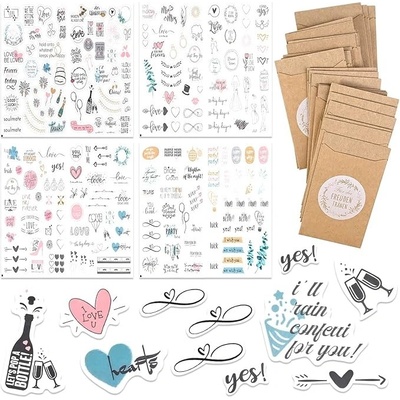 Svatební samolepky s papírovými sáčky – Zboží Dáma