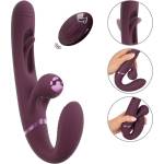 Javida RC Strapless Strap-On With Flicking Tongue Purple