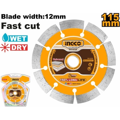 Ingco Kotouč řezný diamantový 115 x 1 mm DMD0111513