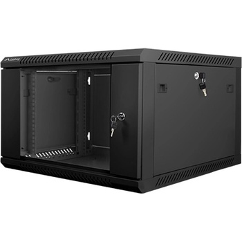 Lanberg Комуникационен шкаф Lanberg WF01-6606-10B, 19", 6U, 600 x 600 x 374, черен (WF01-6606-10B)