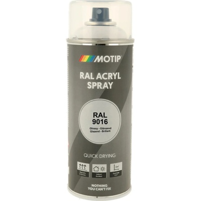Motip akrylová rýchloschnúca farba RAL 9006 400 ml strieborná lesklá