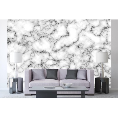 DIMEX ART Самозалепваща се флизелинова фототапета модел от бял мрамор 375 x 250 см
