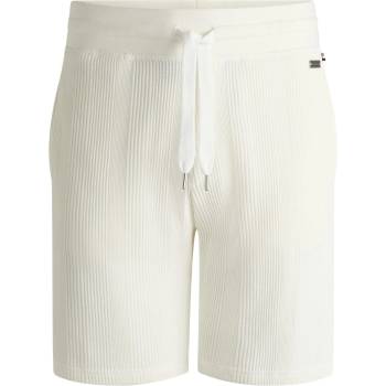 Boss Поларени къси панталони Boss Men's BW Structure Fleece Shorts - White 101