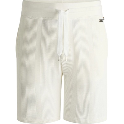 Boss Поларени къси панталони Boss Men's BW Structure Fleece Shorts - White 101