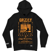 GRIZZLY TAGLINE HOODIE Black