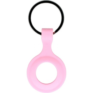  Силиконов ключодържател за Apple AirTag - Tel Silicone Keyring (розов)