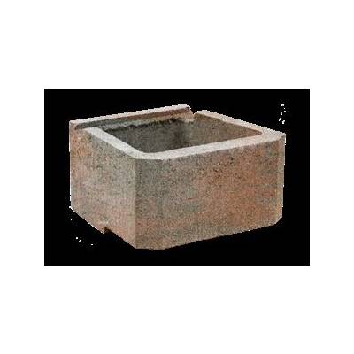 CUP STONE velký hladký Červeno-černá