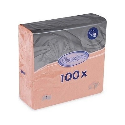 Gastro ubrousky papírové 1V 100ks oranžové 33x33cm