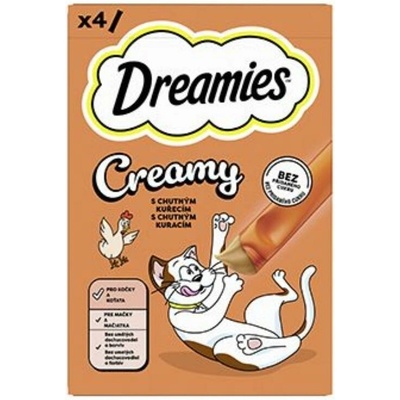 Dreamies kočka pochoutka Creamy s kuřecím 4x10 g