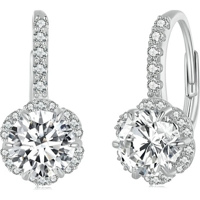 P&J Jewellery stříbrné moissanitové náušnice Nix SME3