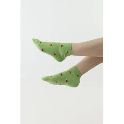 Zábavné ponožky 889 zelené s melónmi zelená
