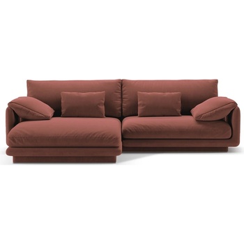 Micadoni Розов кадифен ъглов диван (ляв ъгъл) Torino - Micadoni (MIC_LC_184_F1_TORINO3)