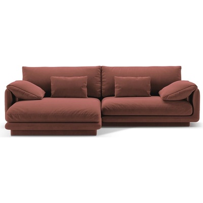 Micadoni Розов кадифен ъглов диван (ляв ъгъл) Torino - Micadoni (MIC_LC_184_F1_TORINO3)