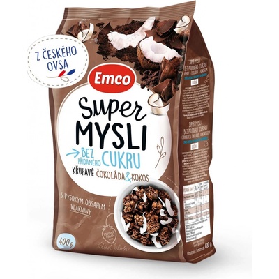 Emco Super mysli bez přidaného cukru čokoláda a kokos 500 g – Zboží Dáma