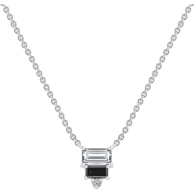 Eppi Náhrdelník s moissanitom a salt and pepper diamantmi Balbina N43179