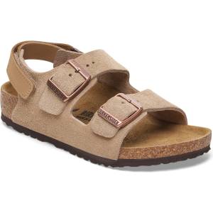 Birkenstock Детски сандали Birkenstock Kid's Milano AS Suede Leather Sandals - Taupe - размер 29 (702-4251-0116)