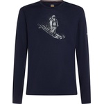 Icebreaker Мъжко мериносово термобельо Icebreaker Merino 200 Oasis L/S Crewe Skiing Yeti Merino base layer - Midnight Navy - размер XL (015-2402-0214)