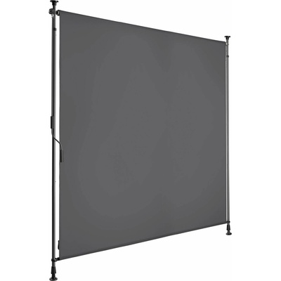 tectake 406157 markýza taija s ruční klikou - 150 x 310 cm,tmavě šedá