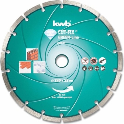 kwb 798840 diamantový řezný kotouč Průměr 230 mm Ø otvoru 22 mm 1 ks