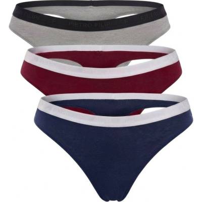 3PACK dámske tangá Pietro Filipi bambusové vícebarevné (3PLTV3)