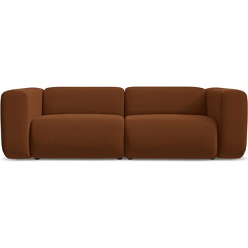 makamii Оранжев/кафяв кадифен диван 228 cm Ekahi - Makamii (EKAHI_3S_3_P1_C12)