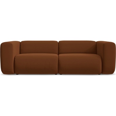 makamii Оранжев/кафяв кадифен диван 228 cm Ekahi - Makamii (EKAHI_3S_3_P1_C12)