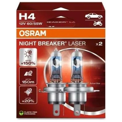 Osram Night Breaker Laser H4 P43T 12V 60W 64193NL-2HB