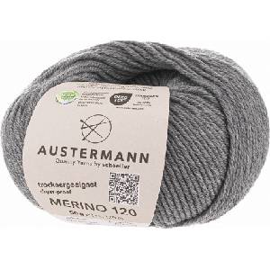 Austermann Merino 120 97613-129 Grey Плетива прежда (97613-129)
