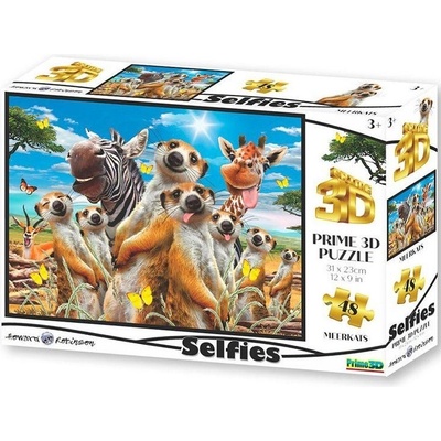 PRIME 3D Surikatí selfie 3D 48 dílků