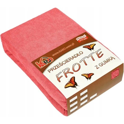 KARO Froté prostěradlo s gumou malinové 200x220