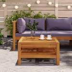 vidaXL Маса за кафе, 65x65x35 см, акациево дърво масив (316292)
