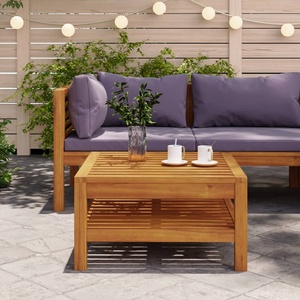vidaXL Маса за кафе, 65x65x35 см, акациево дърво масив (316292)