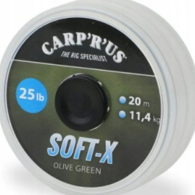 Carp´R´Us návazcová šňůra Soft-X Olive Green 20m 45lb