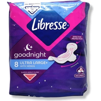 Libresse дамски превръзки, Ultra, Goodnight, 8 броя