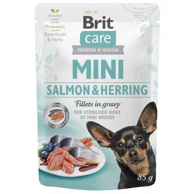 Brit Care Mini Salmon&Herring steril fillets 85g