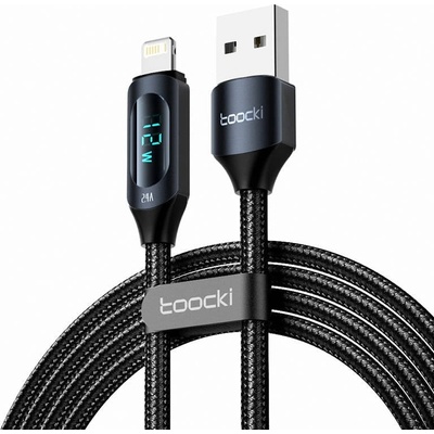 Toocki Кабел Toocki, USB-A към Lightning, 1m, 12W, черен (TXCL-XY01)