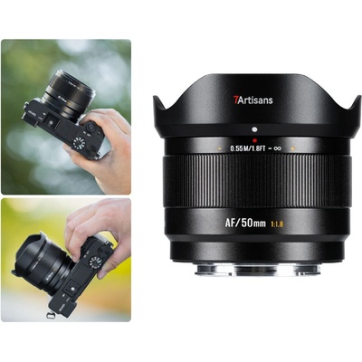 7Artisans AF 50mm f1,8 LITE series APS-C objektiv (Fuji X) AF50F18B-X APS-C