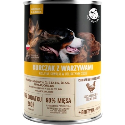 Pet Republic Adult Medium & Large Chicken with vegetables 1250 g