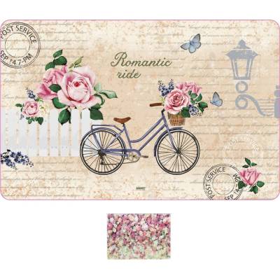 Banquet prestieranie plastové FLOWERS 43x28cm