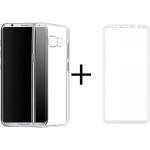 REMAX Комплект стъклен протектор + калъф Remax Crystal, за Samsung Galaxy S8 Plus, бял (DF52304)